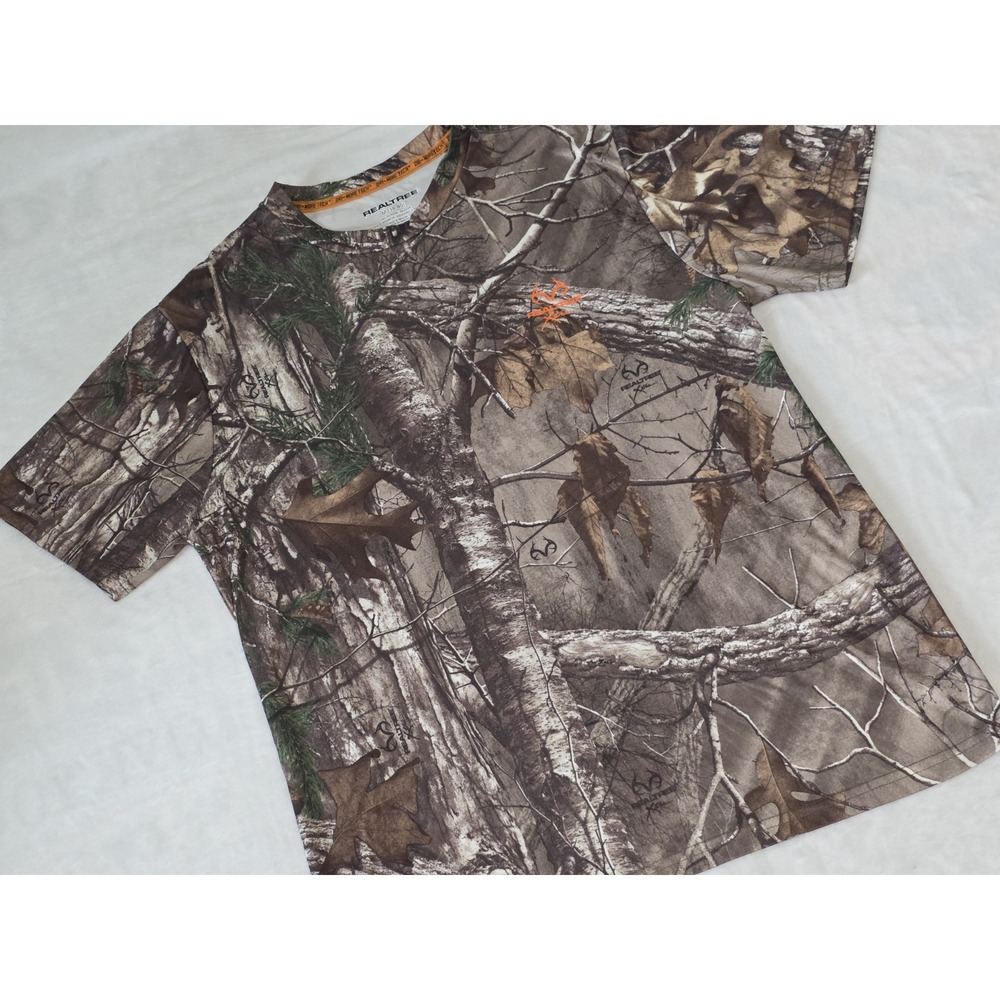 real tree xtra mens medium 38-40 camo dri tech hunting lightweight t shirt